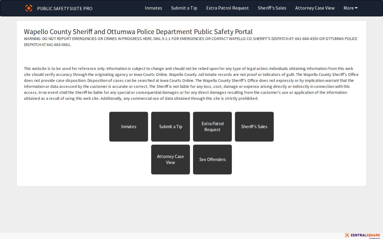 Wapello County official jail roster and mugshot search